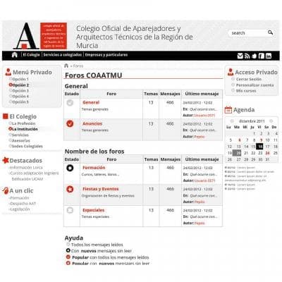 Plantilla de foros de usuarios