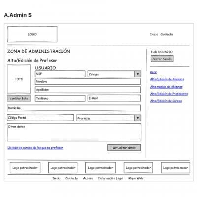 Wireframes de análisis y diseños previos